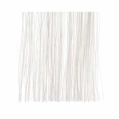 6x stuks winter witte kerstboom versiering lametta haar