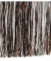 10x zakjes donkerbruine kerstboom versiering lametta haar