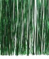10x zakjes kerstgroene kerstboom versiering lametta haar