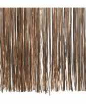 10x zakjes zacht terra bruine kerstboom versiering lametta haar