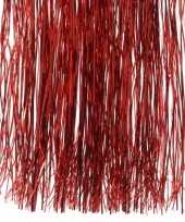 2x kerstversiering folie engelenhaar rood 10240610