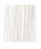 6x stuks winter witte kerstboom versiering lametta haar