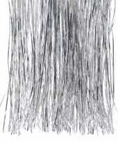 8x kerstversiering folie engelenhaar zilver